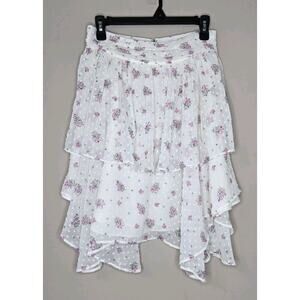 Walter Baker Womens Lined Laced Floral Skirt White Size 6
